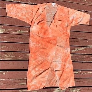 Sheer tie dye kimono/cover up